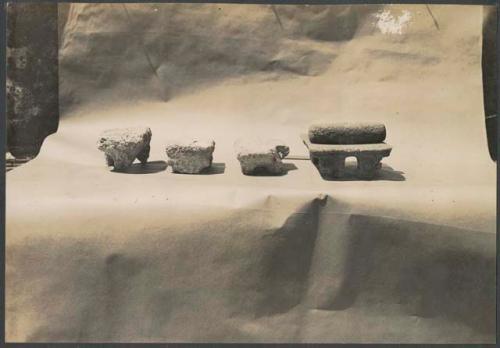 Corn grinder, metate and mano