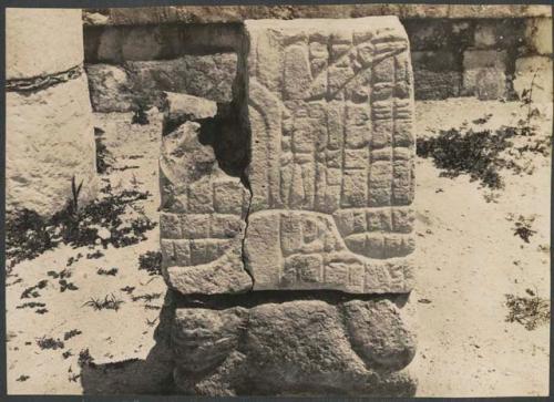 Temple of the Wall Panels, carved serpent tail