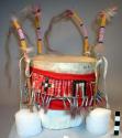 Miniature Drum & 4 Beaded Supports