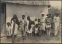 Sayil, Yucatan, local people in front of consejeria