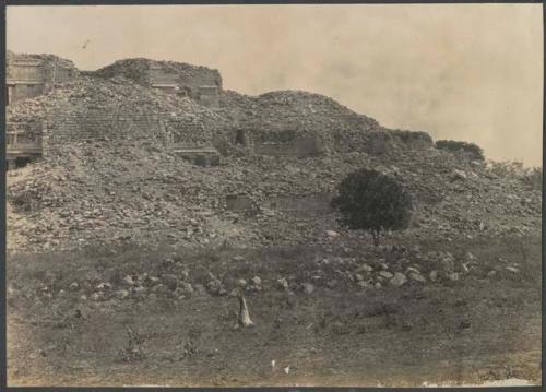 Sayil, Yucatan, right half of panoramic view of palace