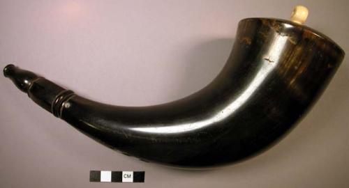 Buffalo hunting horn (rough when bought, finished in New York)