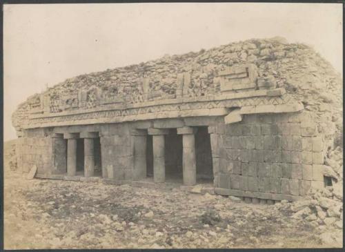 Kabah, structure 1, upper story facade, east wing