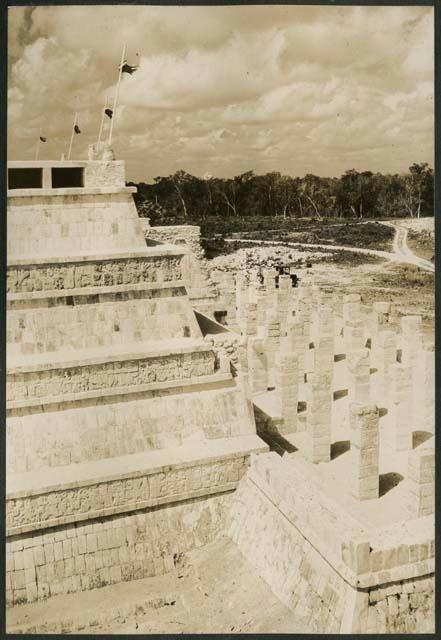 Temple of Warriors, showing windows for ventilation of buried temple