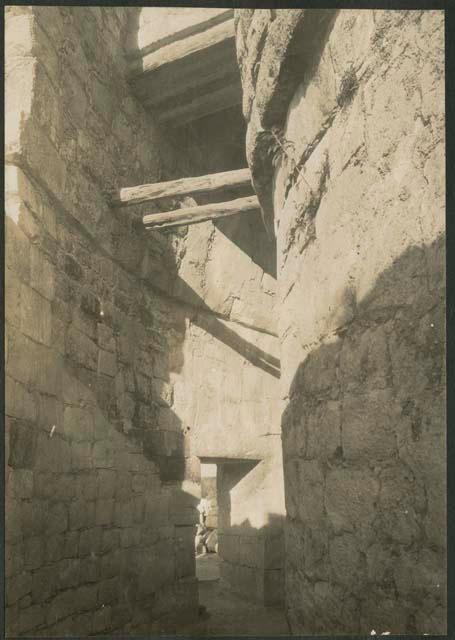 Caracol, southeast section of exterior corridor, after repair