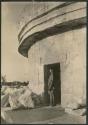 Caracol, boy standing in western doorway