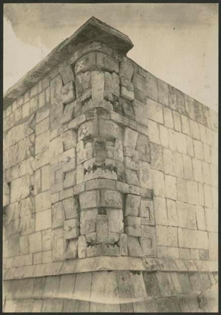 Temple of Warriors, mask panels at the southwest corner