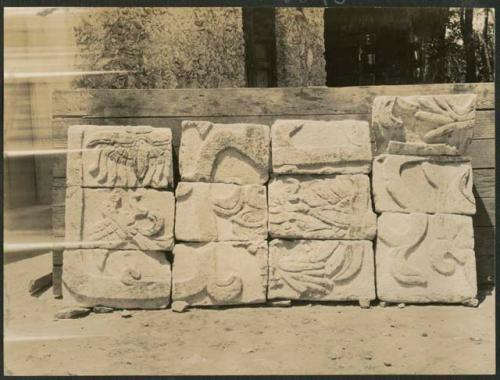 Temple of Chac Mool, sculptured stone panel from fill