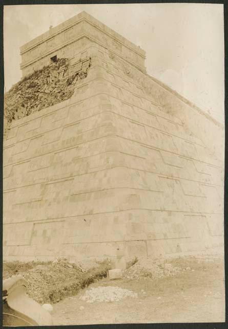 Castillo, northeast corner restored by Mexican government