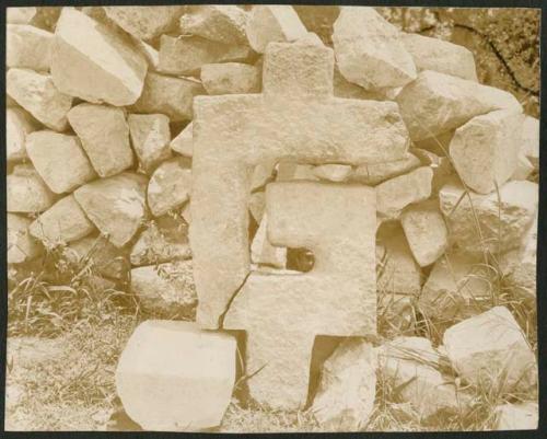 Sculptured roof fret from the Temple of Warriors