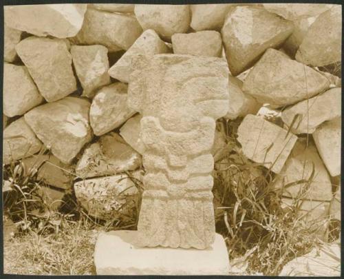 Temple of Warriors, sculptured stone serpent tail