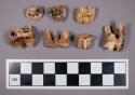 Faunal remains, boar (Sus scrofa) teeth fragments