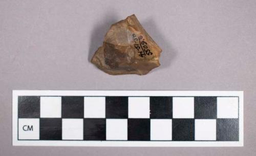 Chipped stone, pebble core fragment with cortex