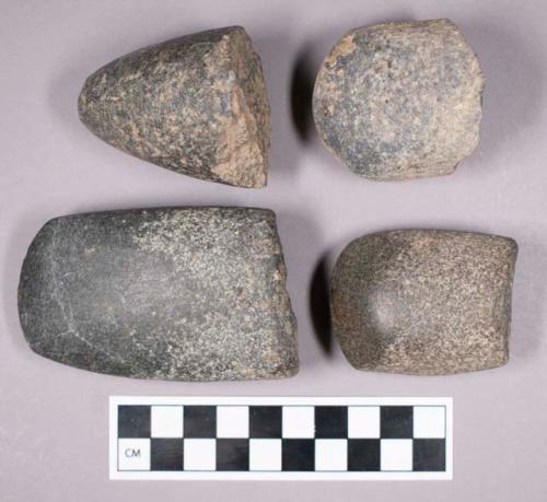 Ground stone, polished celt and axe fragments