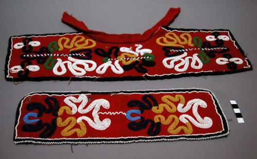 Beaded collars from dance coats