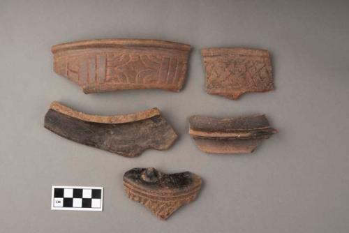 Potsherds, incised