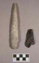 Chipped stone, projectile point, stemmed; scraper