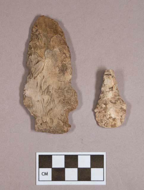 Chipped stone, projectile point, corner-notched; perforator