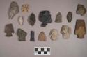 Chipped stone, projectile points, bifaces, and fragments, flakes, perforators