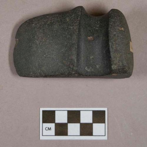 Ground stone, grooved axe, three-quarter groove