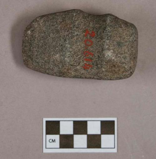 Ground stone, grooved axe, three-quarter groove