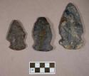 Chipped stone, projectile points, side-notched and corner-notched