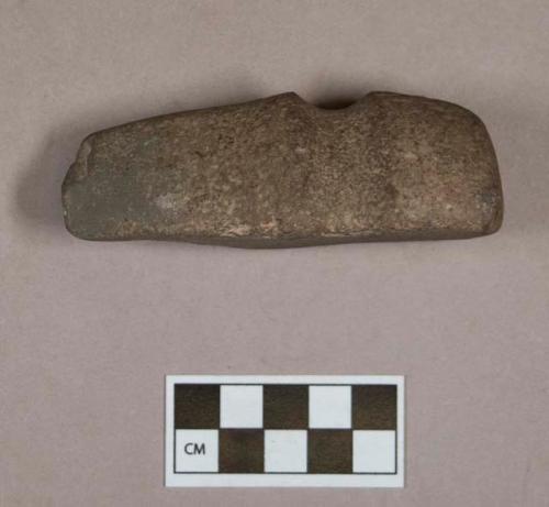 Ground stone, grooved axe, three-quarter groove