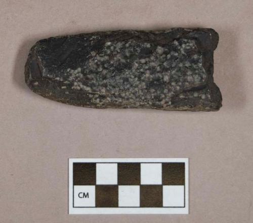 Ground stone, ground and chipped stone object fragment