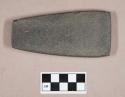 Ground stone, worked stone object, flat, rectangular