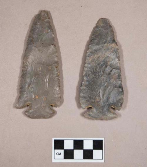 Chipped stone, projectile points, corner-notched