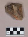 Ceramic, earthenware rim and handle sherd, undecorated, grit- and shell-tempered