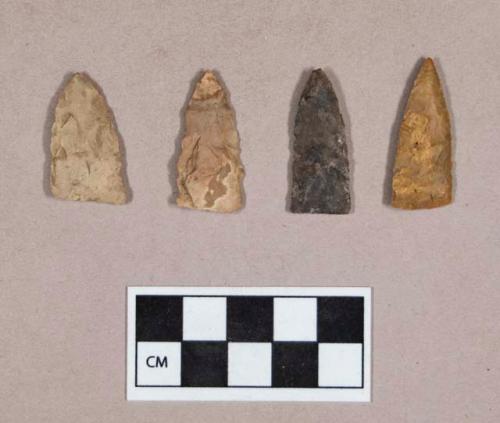 Chipped stone, projectile points, triangular