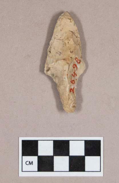 Chipped stone, projectile point, stemmed