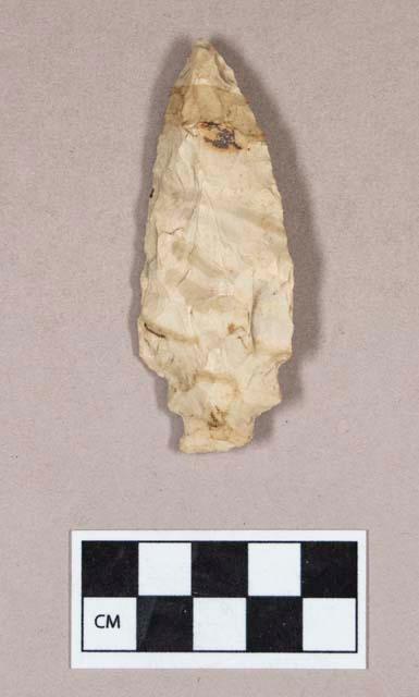 Chipped stone, projectile point, side-notched, multiple notches