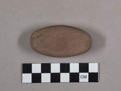 Ground stone, abrading stone, oval-shaped