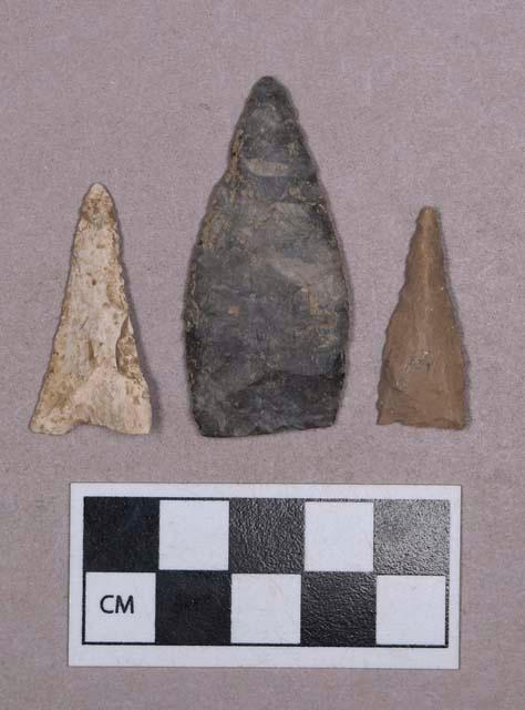 Chipped stone, projectile points, includes triangular