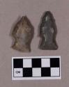 Chipped stone, projectile points, stemmed