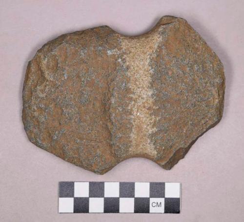 Ground stone, grooved axe fragment