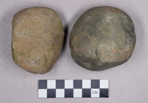 Ground stone, hammer stones