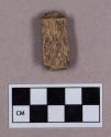 Organic, utilized antler, cut rectangular fragment