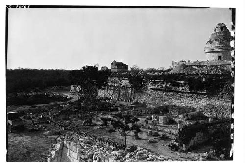 Caracol. S. annex, view from Temple of the Wall Panels.