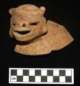 Restorable pottery pot stand with effigy head - Paxcaman Red: Paxcaman var.