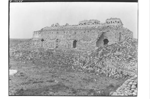 General view of palace from southwest, Structure 2C6