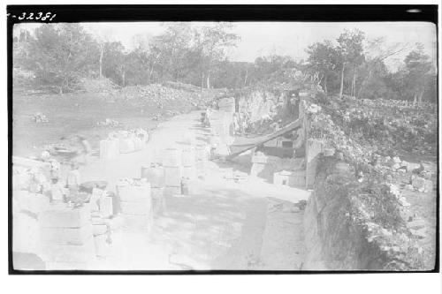 East end during excavation of Mercado Corridor.