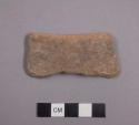 Potsherd - cycladic parallel hole mouthed jar; incised line below rim & slanting