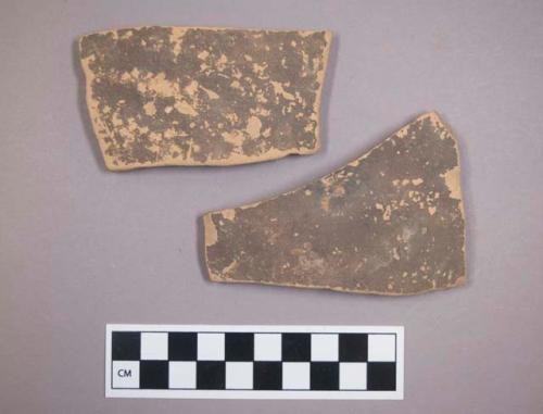 2 potsherds - thick glossy "Urfirnis"