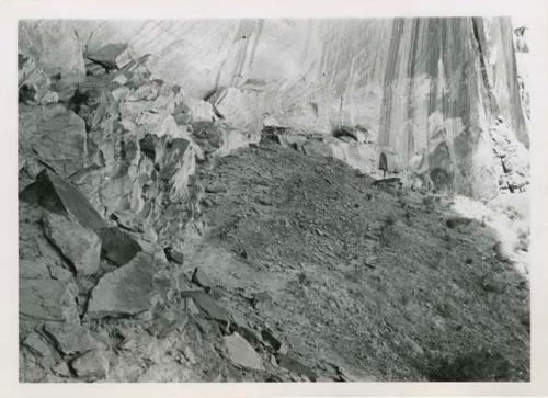 Canyon floor, possibly part of a structure