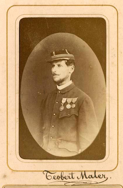 Carte de visite of Teobert Maler in uniform