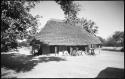 Large hut with thatched roof