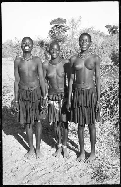 Three women standing